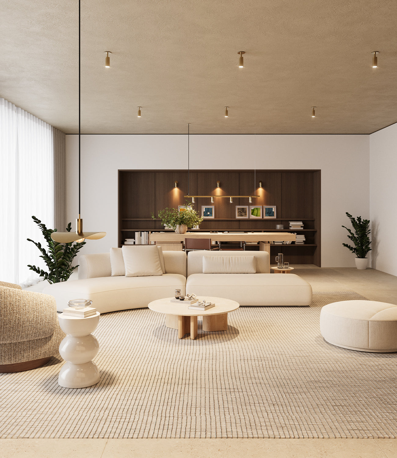 pendant and wall lamps in brass