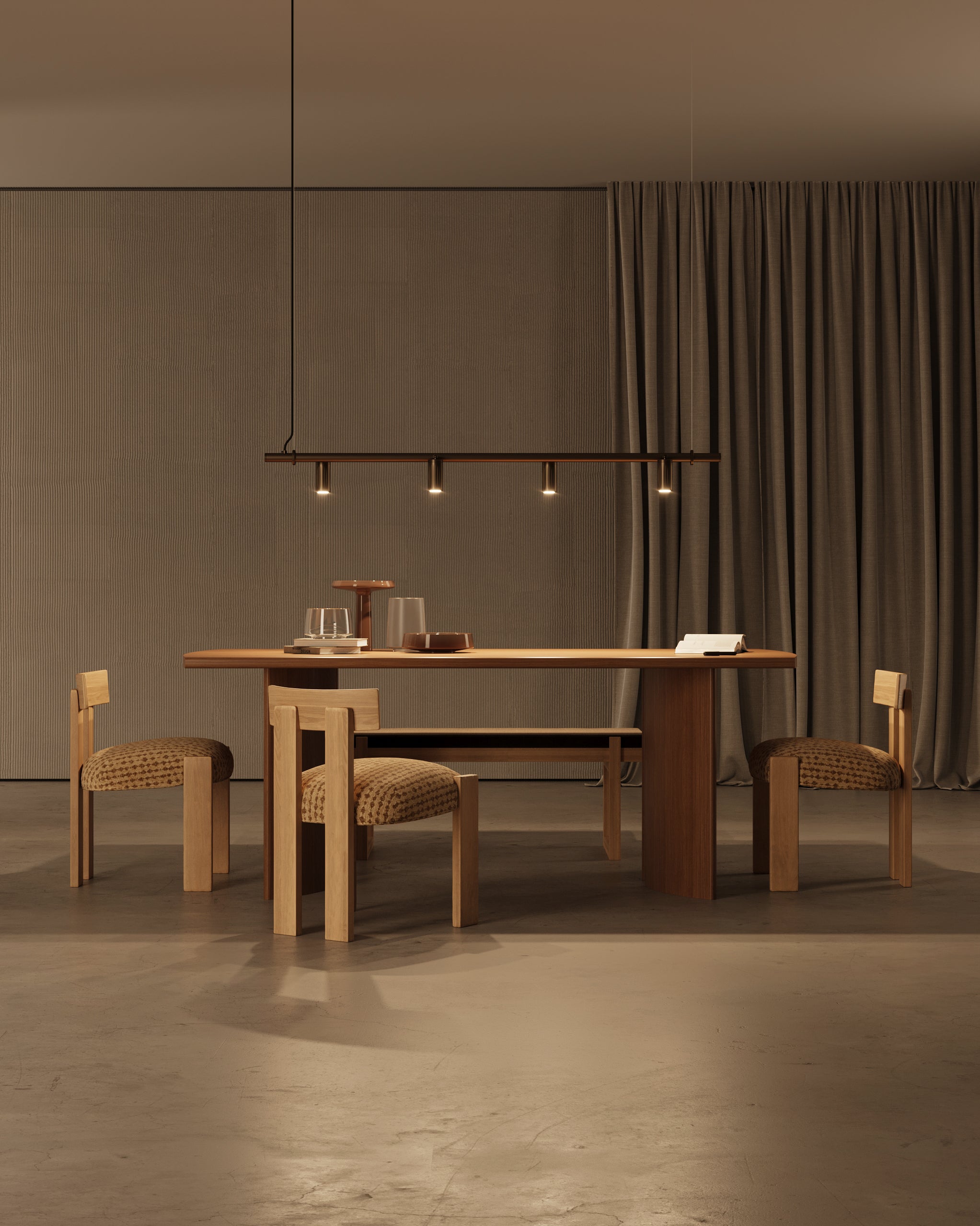 Pipe Pendant Light | Browned Brass