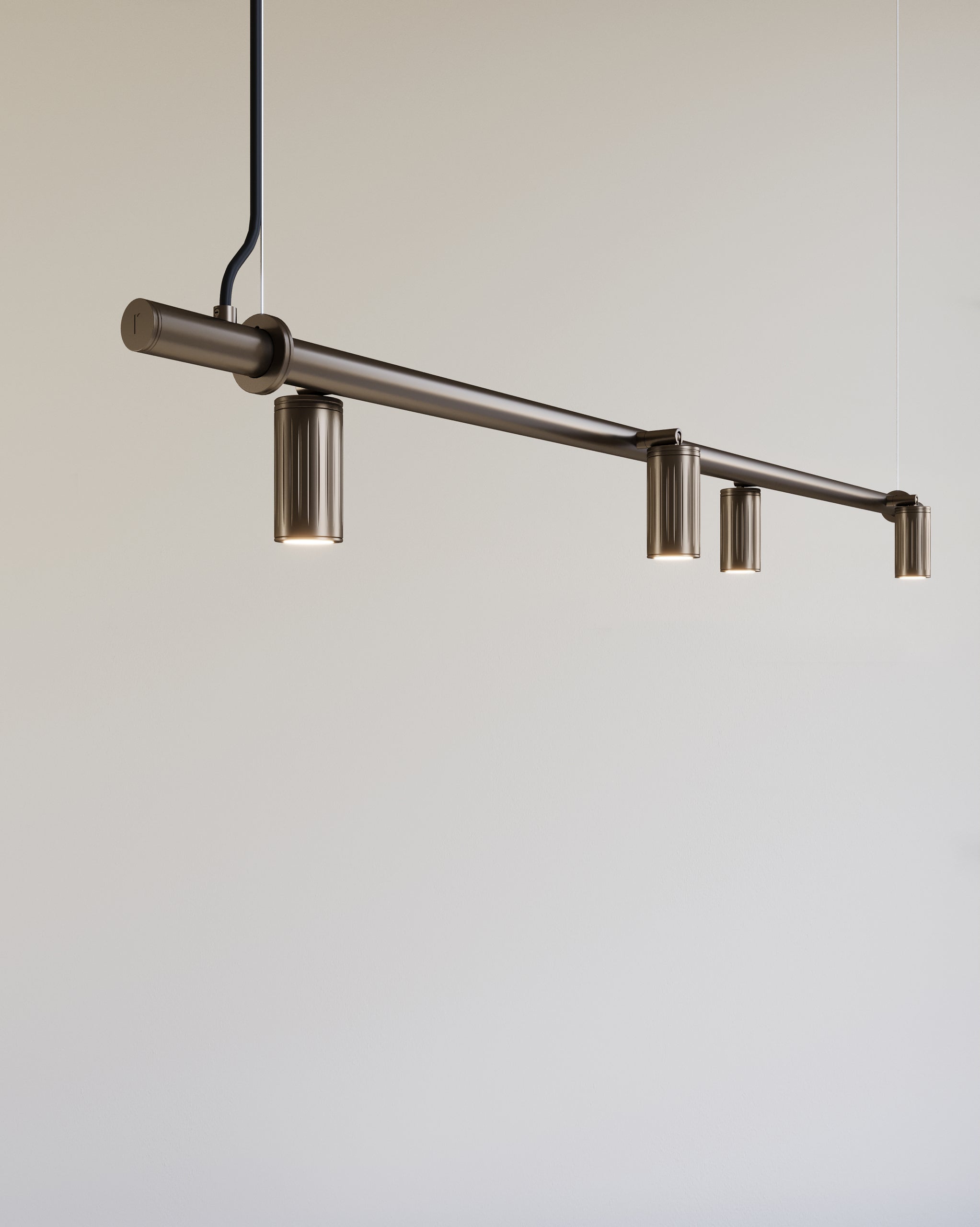 Pipe Pendant Light | Browned Brass