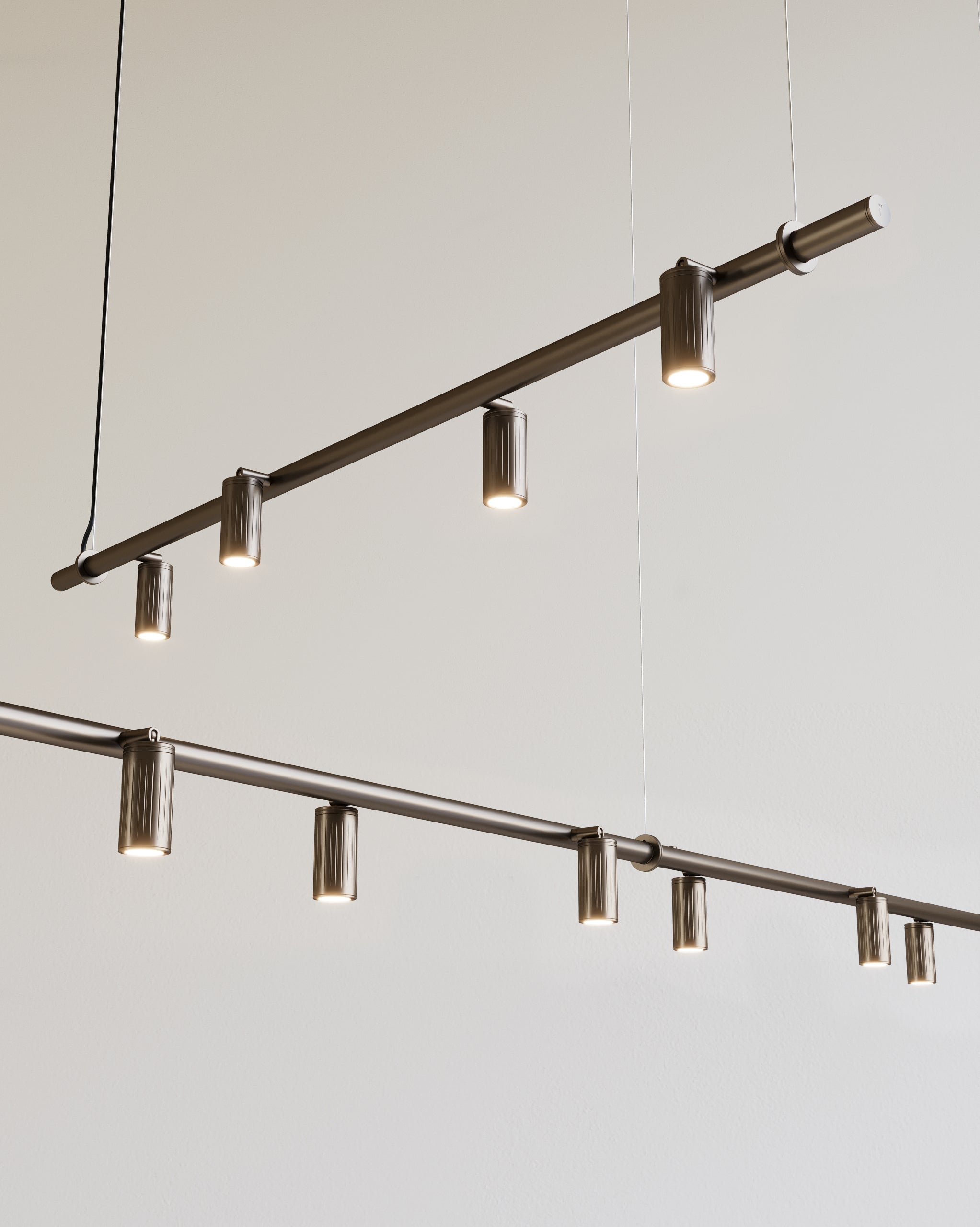 Pipe Pendant Light | Browned Brass