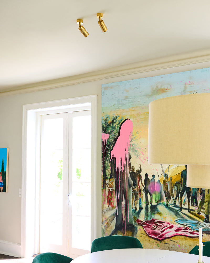 ceiling brass gallery lights