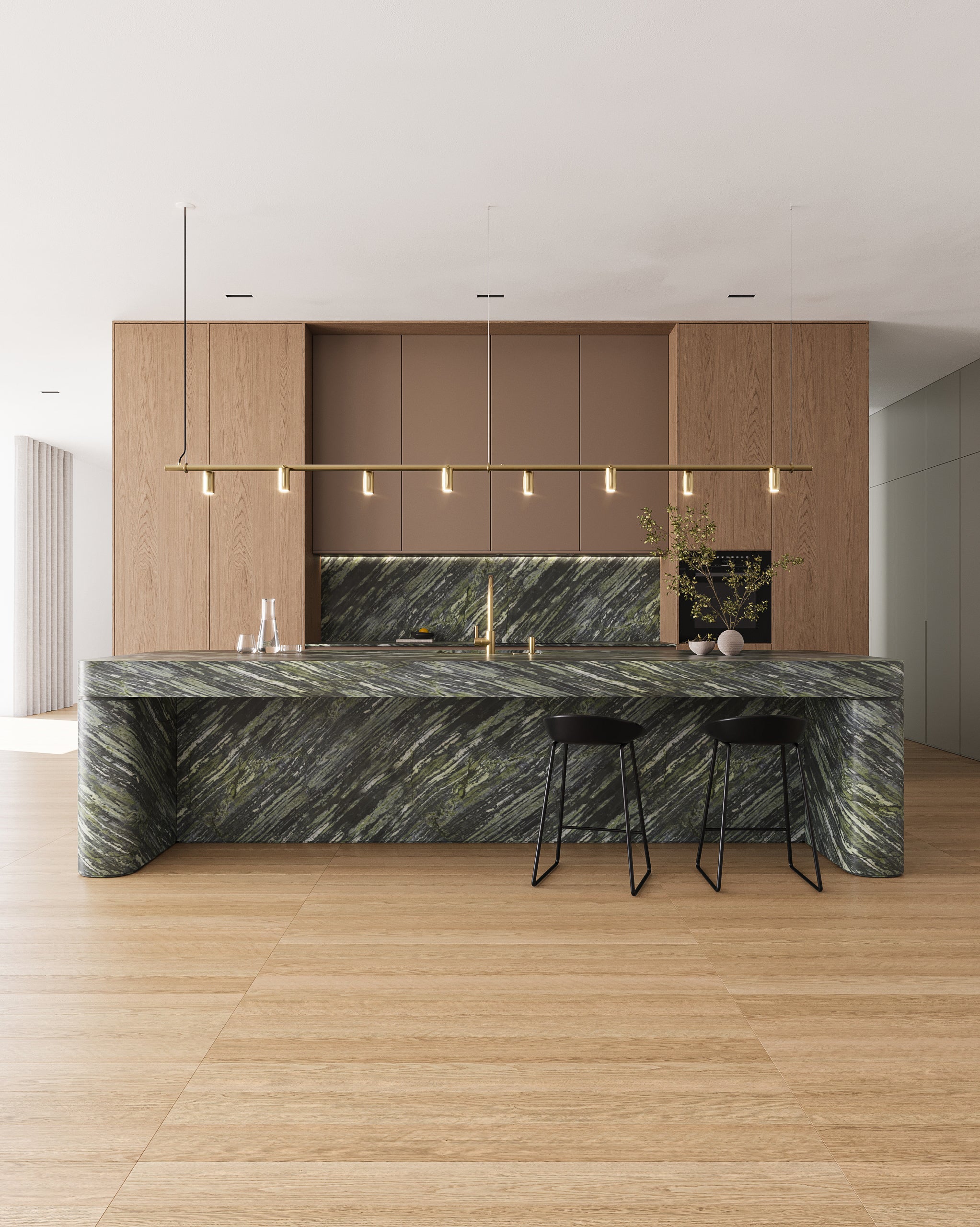 Pipe Pendant Light | Brass