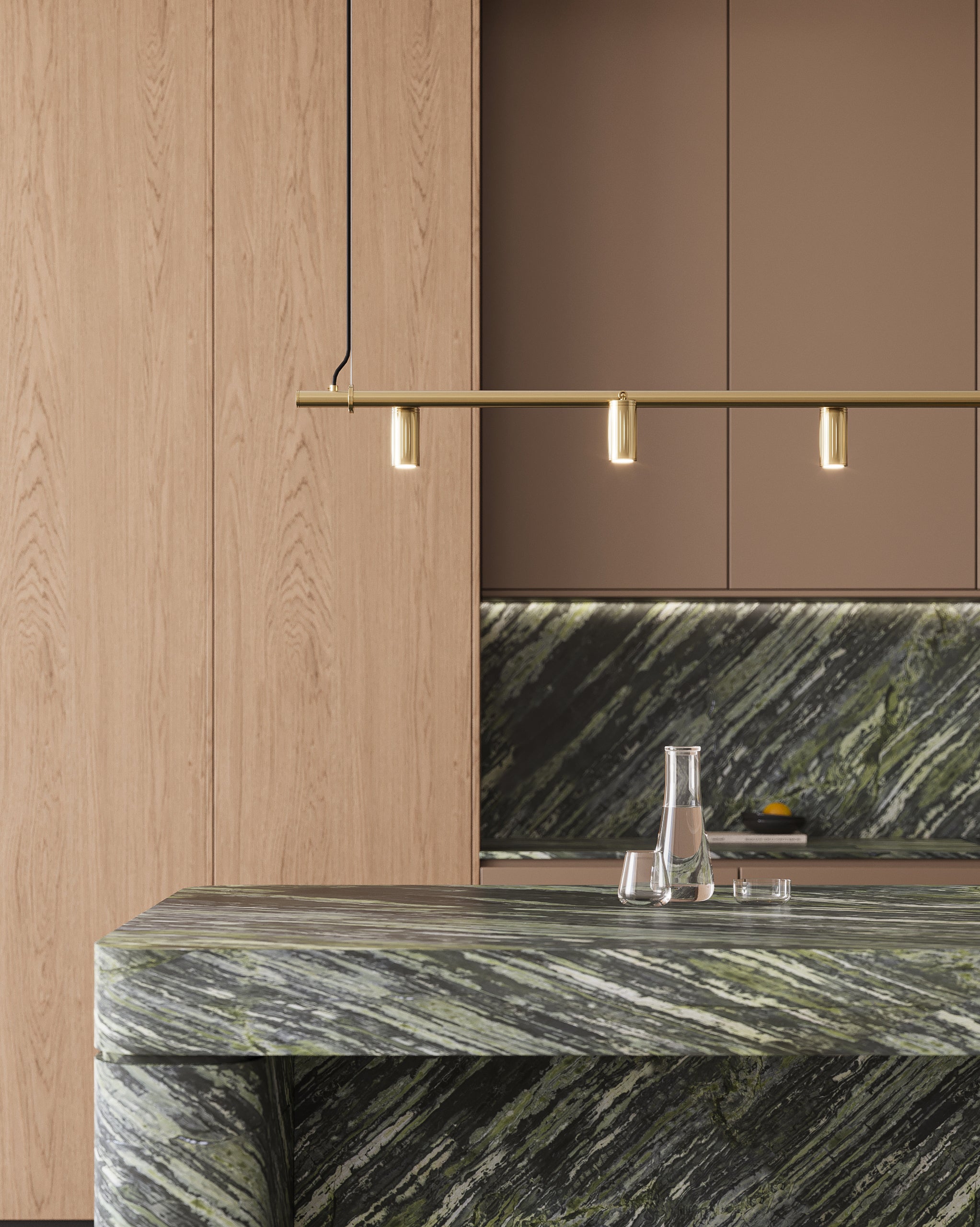 Pipe Pendant Light | Brass