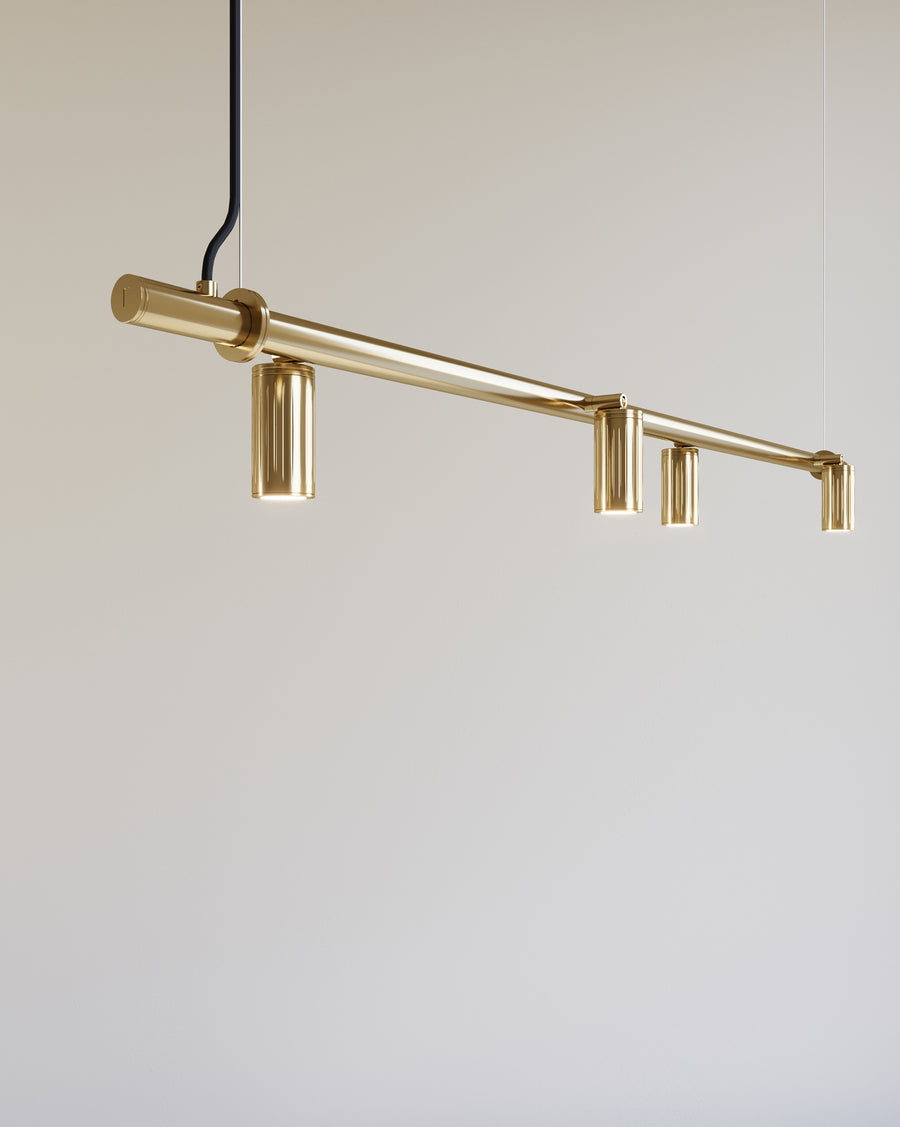 Pipe Pendel Lampe | Messing