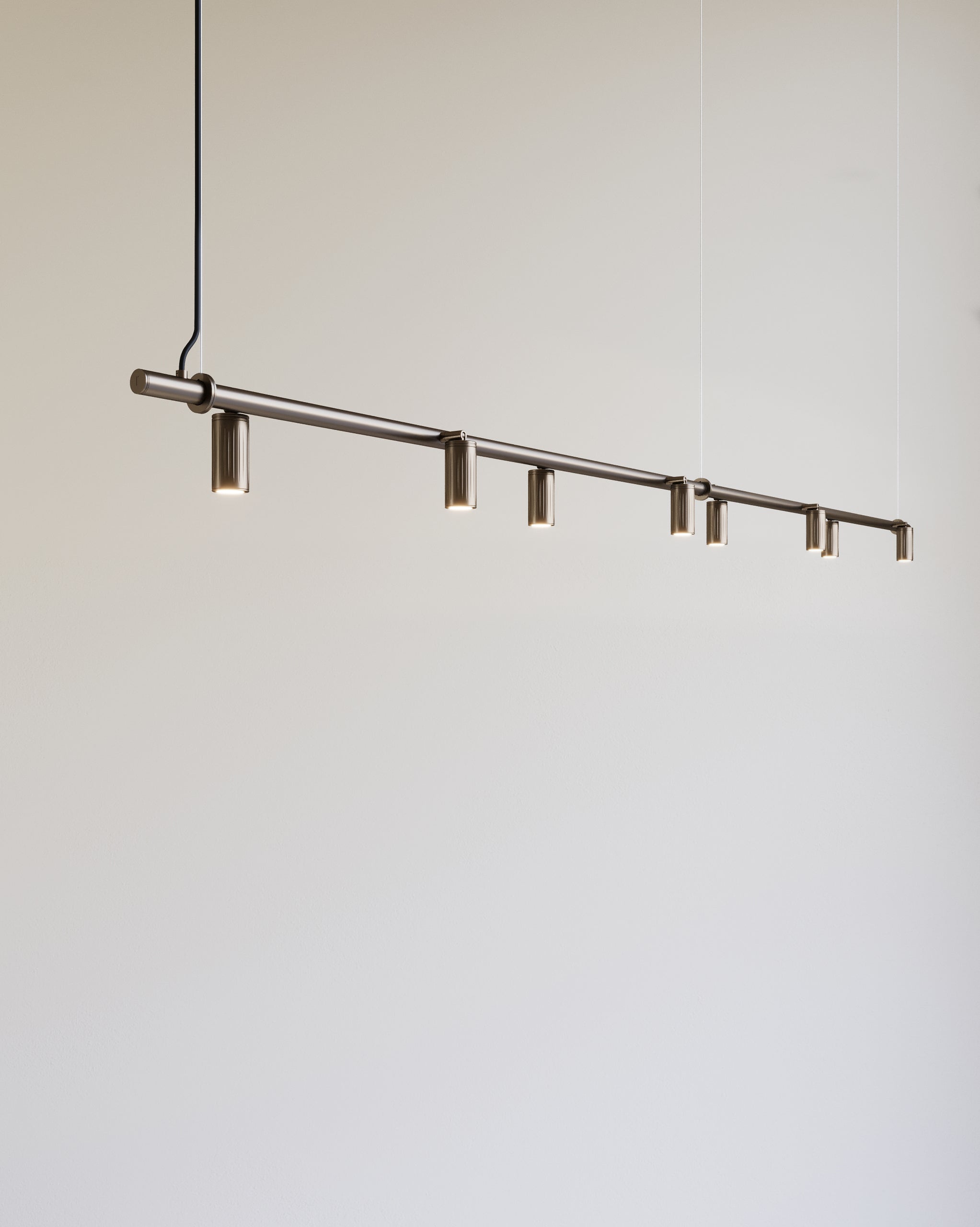 Pipe Pendant Light | Browned Brass