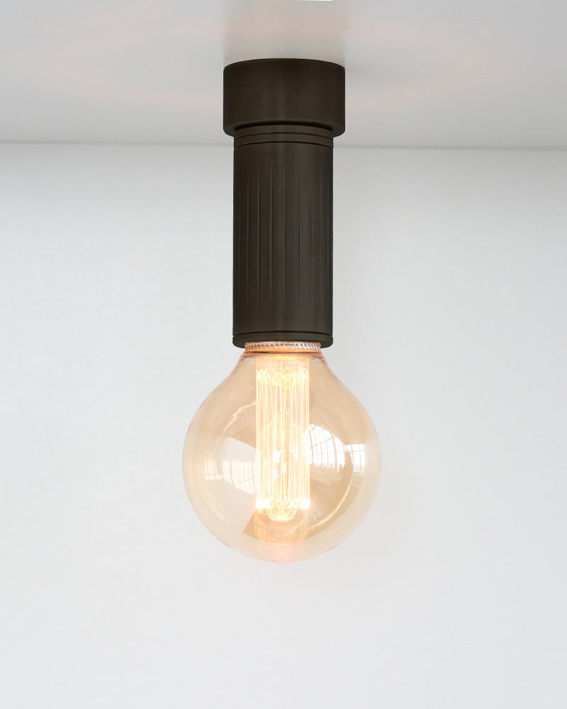 black ceiling bulb light