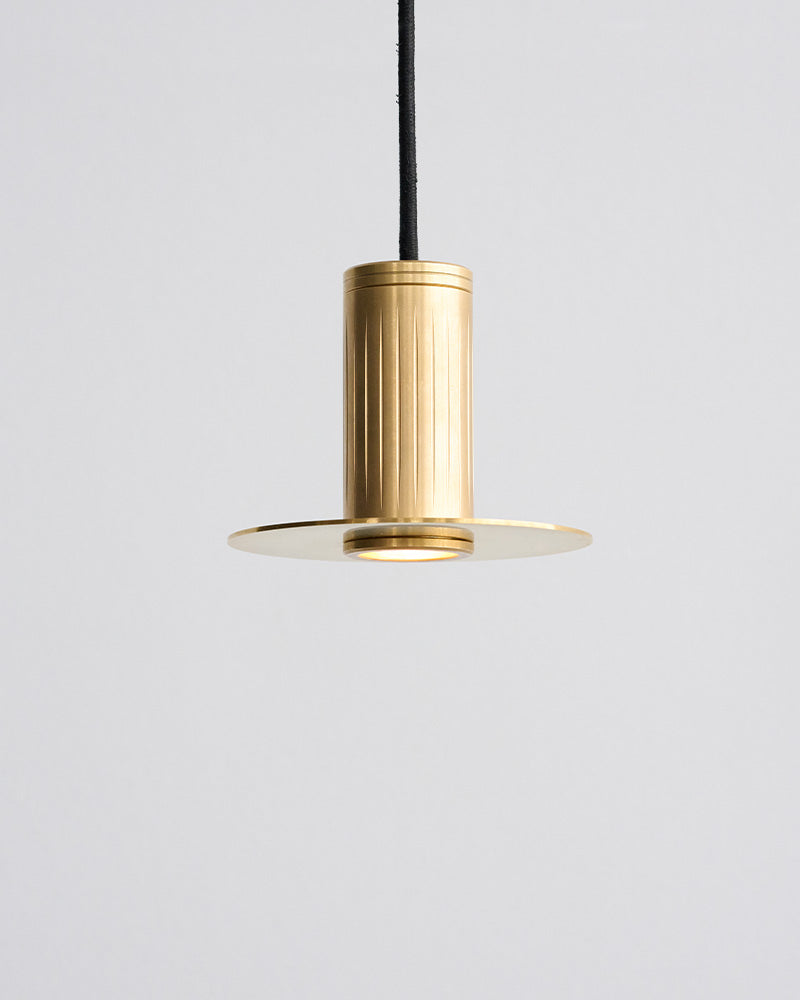 small pendant shade lamp in brass