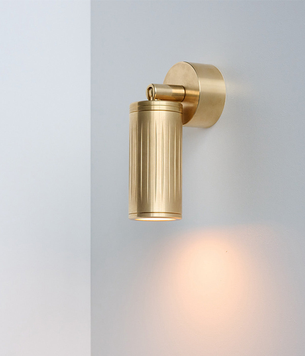 wall and ceiling spotlight in brass