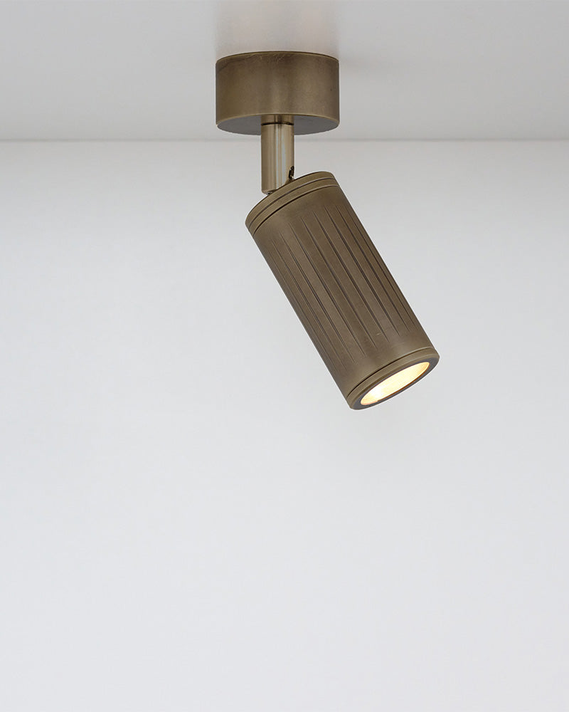 browned brass ceiling spotlight