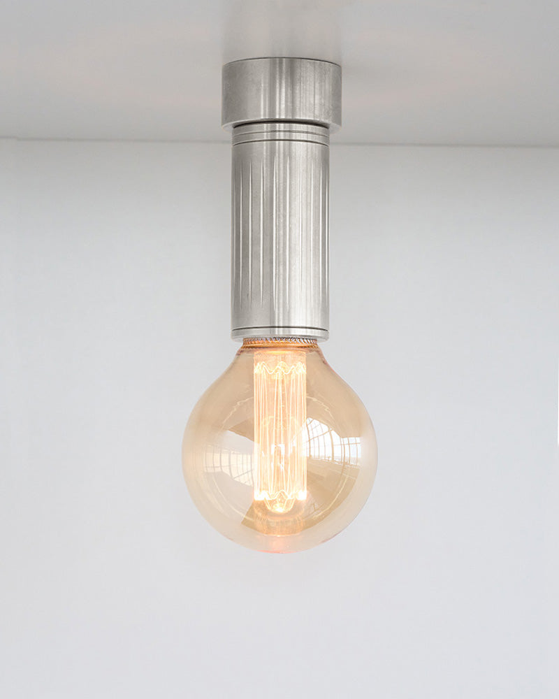 steel ceiling bulb light