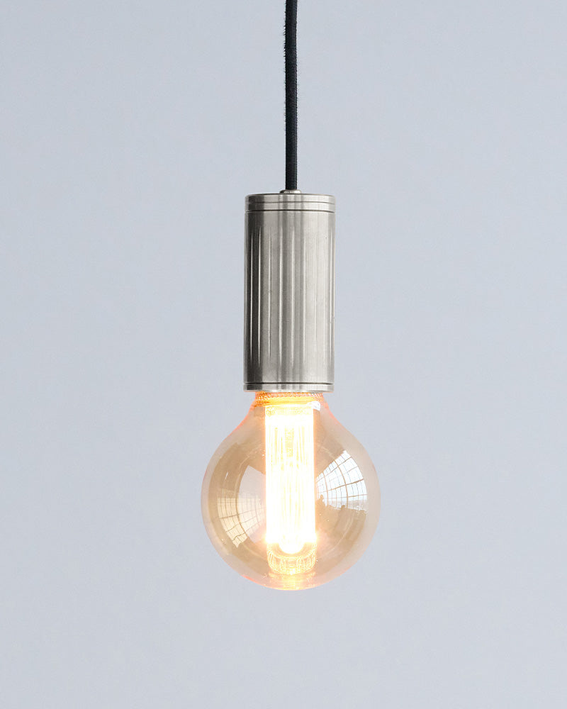 steel pendant bulb lamp