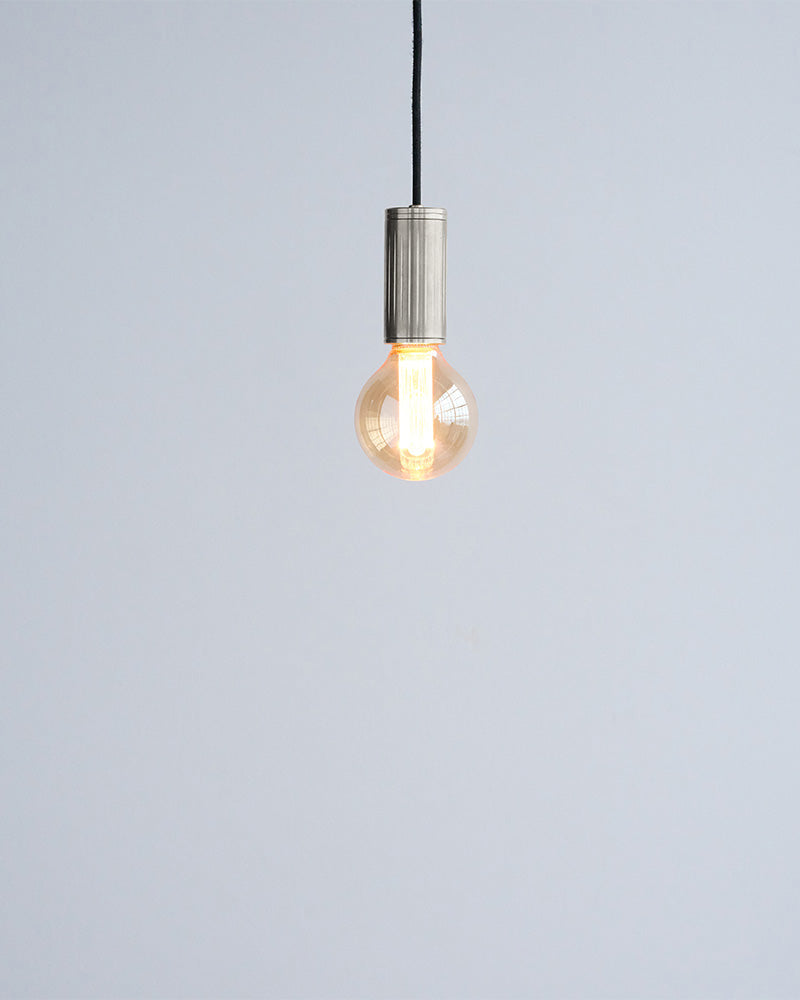 steel pendant bulb light